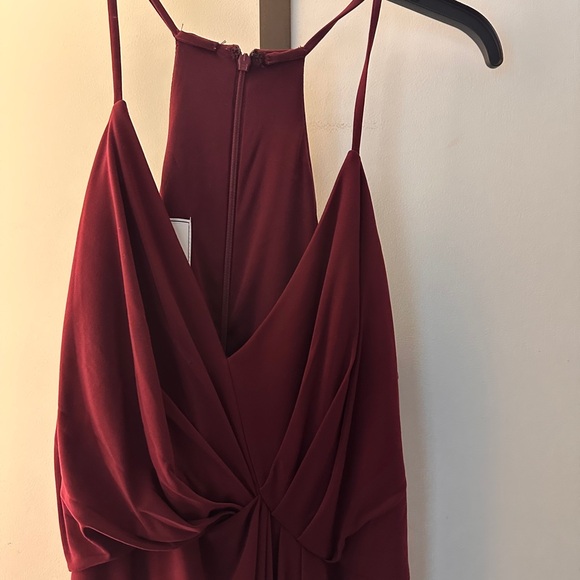 Chic Plum Halter Maxi Dress - Picture 3 of 6